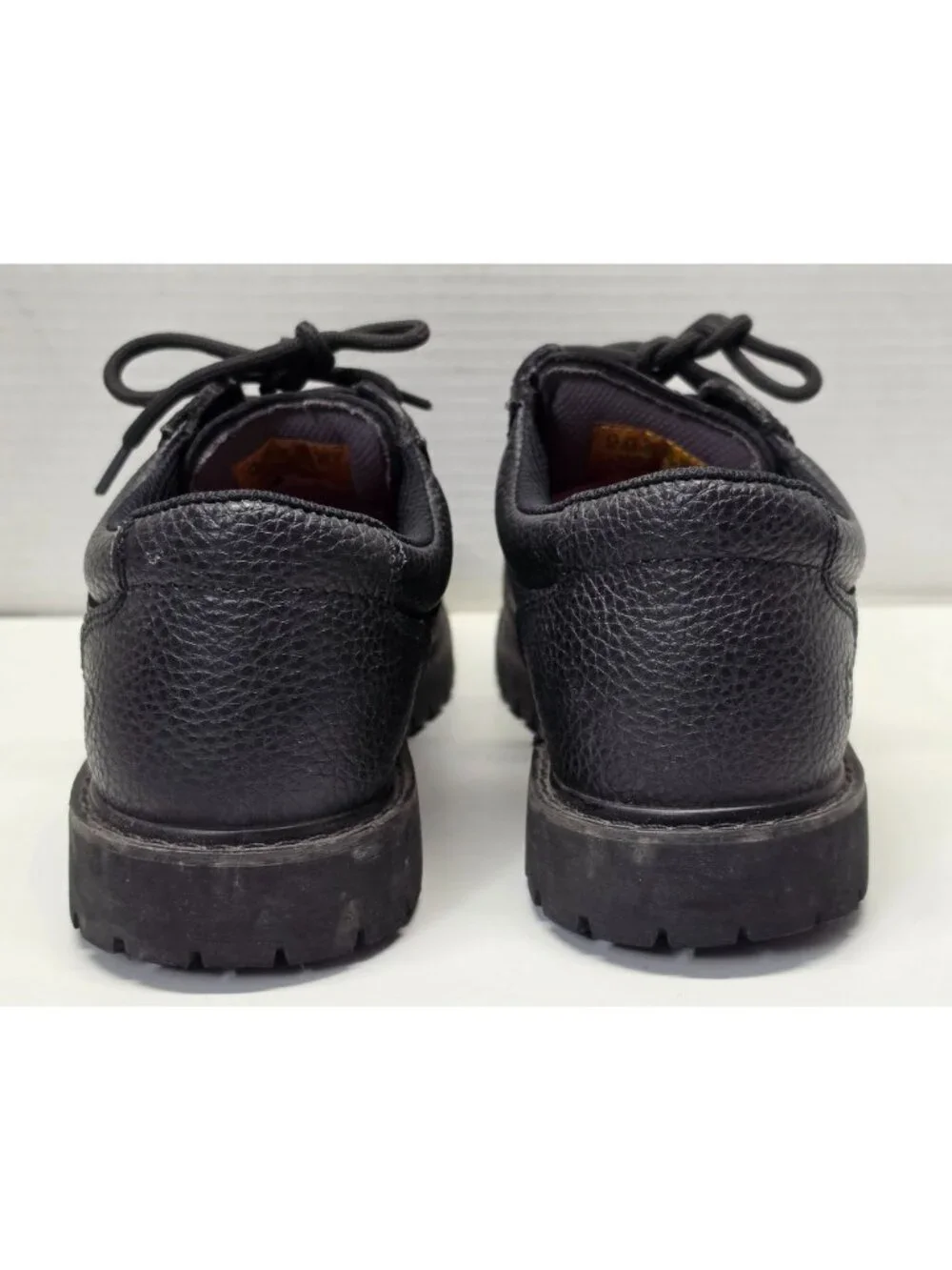 Skechers Work Cottonwood Jaken SR Shoes Mens 7.5 Black Leather Slip Resistant